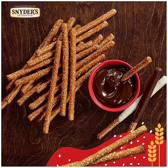 Snyder's of Hanover, Old Fashioned Pretzel Rods, 27 Oz Canister (Pack of 2)